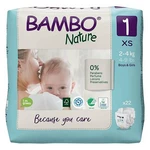 BAMBO Nature 1 Dětské plenkové kalhotky 2-4 kg 22 ks