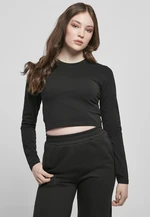 Women's Organic Cropped Longsleeve Black