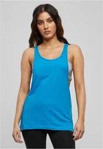 Women's loose turquoise tank top