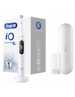 ORAL-B iO Series 8 White Alabaster elektrický zubní kartáček s magnetickou technologií iO