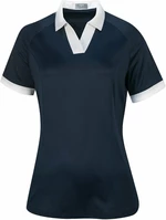 Callaway Womens Short Sleeve V-Placket Colourblock Polo Peacoat XS Polo