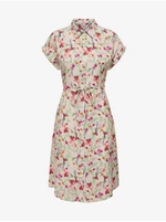 Béžové dámske kvetinové šaty JDY Camille - Dámy