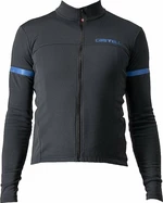 Castelli Fondo 2 Jersey Full Zip Light Black/Blue Reflex XL Maillot de ciclismo