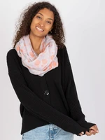 Light grey scarf with shiny polka dots