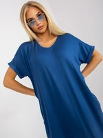 Dark blue oversize cotton dress OH BELLA