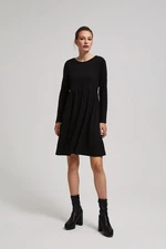 Dress with long sleeves and flared bottom