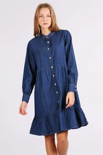 Bigdart 1928 Collared Front Buttoned Denim Dress