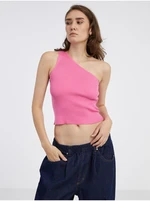 Růžové dámské crop top tílko JDY Nanna - Dámské