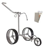 Jucad Junior Steel 3-Wheel SET Silver Wózek golfowy ręczny