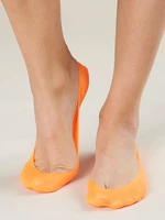 Fluorescenčné oranžové bambusové balerínkové ponožky