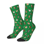 Christmas Green Guinea Pig Cavia Porcellus Animal Socks Male Mens Women Spring Stockings Polyester