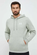 Mikina Under Armour pánská, zelená barva, s kapucí, s potiskem, 1373880