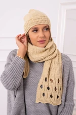 Women's set with scarf Maja K327 beige