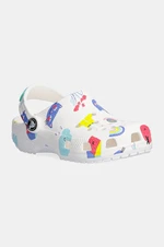 Dětské pantofle Crocs CLASSIC DOODLE PRINT CLOG bílá barva, 210356