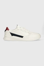 Kožené sneakers boty Tommy Hilfiger ELEVATED CUPSOLE LEATHER bílá barva, FM0FM04490