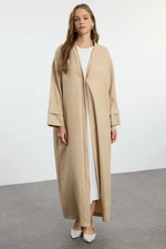 Trendyol Mink Cuff Stone Detailed Woven Cape & Abaya & Abaya