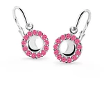 Cutie Jewellery Detské náušnice z bieleho zlata C2750-10-X-2 fuchsiová