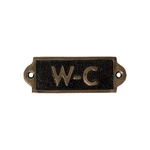 Metalowa tabliczka 11x4,5 cm WC – Antic Line