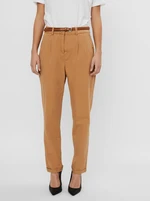 Brown trousers with belt VERO MODA Masie - Women