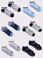 Yoclub Kids's Boys' Ankle Socks Patterns Colours 6-Pack