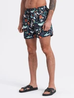 Ombre Men's swim shorts in fish - dark blue