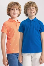 DEFACTO Boy Regular Fit 2-pack Short Sleeve Polo T-Shirt