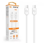 Datový kabel ALIGATOR POWER 3A, USB-C/USB-C, 1m, bílá