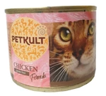 Petkult cat konzerva kuracie - 185g (10 + 2 gratis)