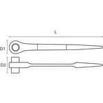 Bahco SC2RM-19-22 Rohatka na lešenie 19 a 22 mm