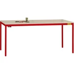 Manuflex LD1916.3003 ESD pracovný stôl UNIDESK s plastovou doskou, rám rubínovo červený RAL 3003, š xhxv = 1600 x 800 x