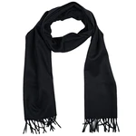 Joshua Ellis 1767 Kašmírový šál Joshua Ellis Plain Classic Scarf - Black