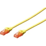 Síťový kabel RJ45 Digitus DK-1612-050/Y, CAT 6, U/UTP, 5.00 m, žlutá