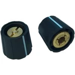 Otočný knoflík PSP S150-600-1, (Ø x v) 15 mm x 13.5 mm, černá, 1 ks