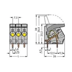 Pružinová svorkovnice WAGO 2706-108, 6.00 mm², Pólů 8, šedá, 20 ks