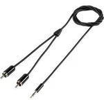 Připojovací kabel SpeaKa, jack zástr. 3.5 mm/2xcinch, černý, 10 m