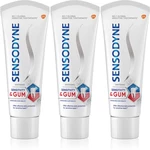 Sensodyne Sensitivity & Gum Whitening bělicí zubní pasta pro ochranu zubů a dásní 3x75 ml