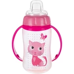 Canpol babies Cute Animals tréninkový hrnek s držadly 6m+ Cat 320 ml