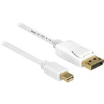 DisplayPort kabel Delock [1x mini DisplayPort zástrčka - 1x zástrčka DisplayPort] bílá 5.00 m