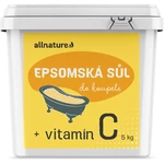 Allnature Epsomská sůl + vitamín C sůl do koupele s vitaminem C 5000 g