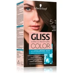 Schwarzkopf Gliss Color permanentná farba na vlasy odtieň 5-1 Cool Brown 2x60 ml