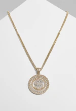 Gold Diamond Dollar Necklace