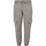 Boys Washed Cargo Twill Jogging Pants Grey