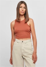 Women's Terracotta Cropped Rib Top