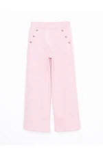 LC Waikiki Basic Wide Leg Girls' Pants with Elastic Waist.