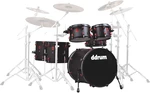 DDRUM Hybrid 6 Acoustic/Trigger Black Zestaw perkusji akustycznej