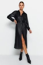 Trendyol Black Belted Woven Woven Dress