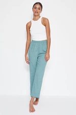 Trendyol Green Cotton Capri Length Knitted Pajama Bottoms