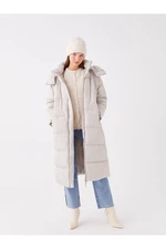 LC Waikiki Oversize Women's Straight Down Jacket with a Hooded