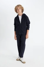 DEFACTO Boy Navy Blue Flexible Waist Straight Leg School Tracksuit Bottoms