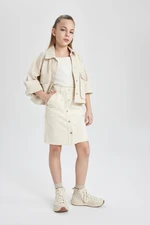 DEFACTO Girl&#39;s Buttoned Skirt